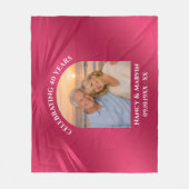 Personalisiertes Ruby 40. Jubiläumsbogen-Foto-Gesc Fleecedecke (Vorderseite)