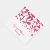 Personalisiertes Ruby Confetti 40-jähriges Party Serviette (Ecke)
