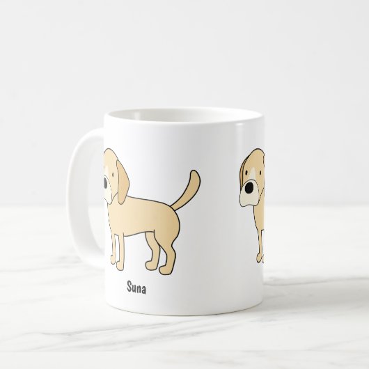 Personalisiertes Rubyfornia verfolgt klassische Kaffeetasse (Vorderseite Links)