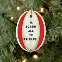 Personalisiertes Rugby-Geschenk Keramik-Ornament
