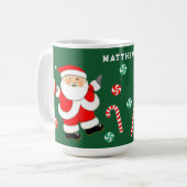 Personalisiertes Rugby Holiday-Geschenk Zwei-Tone- Kaffeetasse (Vorderseite Links)