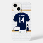 Personalisiertes Rugby Jersey im Schließzimmer Case-Mate iPhone Hülle (Rückseite)