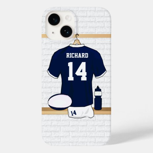 Personalisiertes Rugby Jersey im Schließzimmer Case-Mate iPhone Hülle (Rückseite)