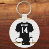 Personalisiertes Rugby Jersey im Schließzimmer Schlüsselanhänger (Vorderseite)