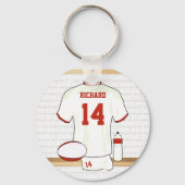 Personalisiertes Rugby Jersey im Schließzimmer Schlüsselanhänger (Vorderseite)