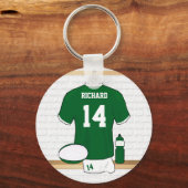 Personalisiertes Rugby Jersey im Schließzimmer Schlüsselanhänger (Vorderseite)