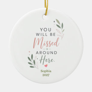 Personalisiertes Ruhestand Abschiedsgeschenk für K Keramik Ornament