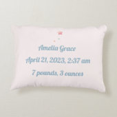 Personalisiertes rundes Kopfkissen "A" Dekokissen (Rückseite)