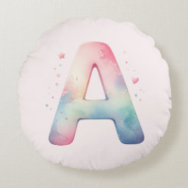 Personalisiertes rundes Kopfkissen "A" Kissen