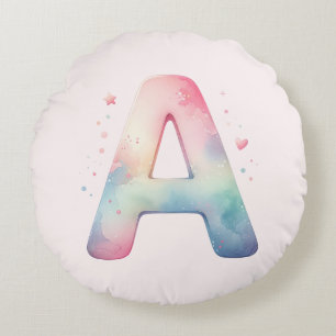 Personalisiertes rundes Kopfkissen "A" Kissen