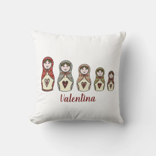 Personalisiertes Russisches Puppenkissen Matryoshk Kissen