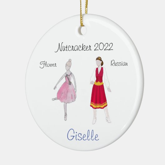 Personalisiertes Russisches Trepak/Blume Keepake C Keramik Ornament (Links)