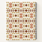 Personalisiertes Rust Brown Quilt Design Graph Pap Notizblock (Rückseite)
