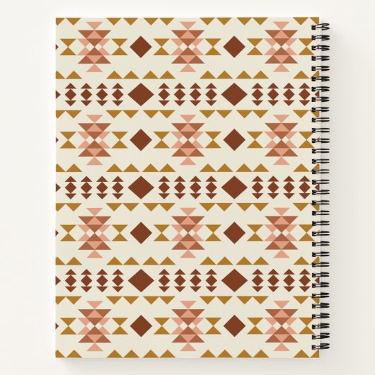 Personalisiertes Rust Brown Quilt Design Graph Pap Notizblock (Rückseite)