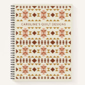 Personalisiertes Rust Brown Quilt Design Graph Pap Notizblock (Vorderseite)