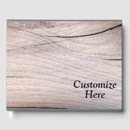 Personalisiertes Rustic Wood Grain Design Gästebuc Gästebuch