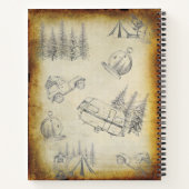 Personalisiertes rustikales Abenteuer-Camping Notizblock (Rückseite)