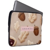 Personalisiertes rustikales Acorn- und Oakenleaf-M Laptopschutzhülle (Vorne Rechts)