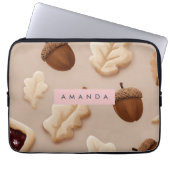 Personalisiertes rustikales Acorn- und Oakenleaf-M Laptopschutzhülle (Vorderseite)