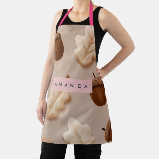 Personalisiertes rustikales Acorn- und Oakenleaf-M Schürze (InSitu)