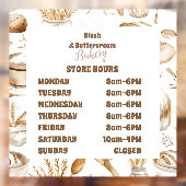 Personalisiertes rustikales Backgeschäft Fensteraufkleber (Blatt 2)