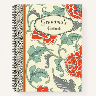 Personalisiertes rustikales Blumenkochbuch Notizblock