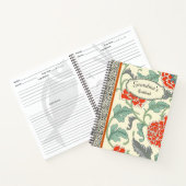 Personalisiertes rustikales Blumenkochbuch Notizblock (Innenseite)