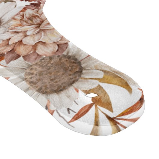 Personalisiertes rustikales Boho Floral Monogram Schneidebrett (Ecke)