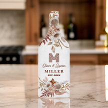 Personalisiertes rustikales Boho Floral Monogram