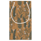 Personalisiertes rustikales botanisches Foto Kleine Geschenktüte (Rückseite)