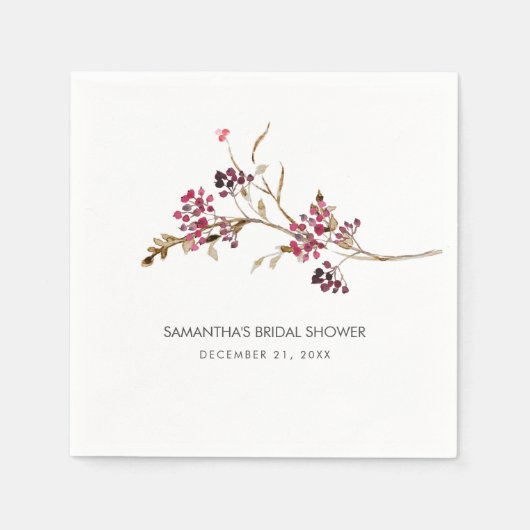 Personalisiertes rustikales Brautparty Napkins Serviette (Vorderseite)