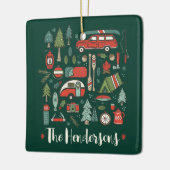 Personalisiertes Rustikales Camping Keramikornament (Links)