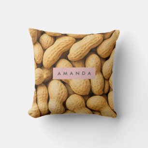 Personalisiertes rustikales Erdnuss-Snack-Design Kissen