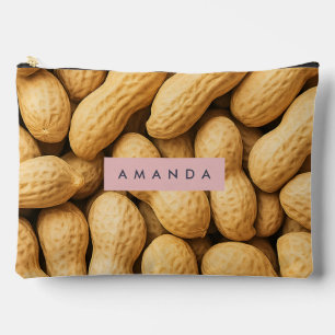 Personalisiertes rustikales Erdnuss-Snack-Design Zubehörtasche