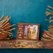 Personalisiertes Rustikales Foto-Pet-Memorial Fotoplatte (Seite)