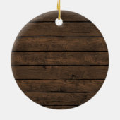 Personalisiertes Rustikales Hirschbaby Erste Weihn Keramik Ornament (Hinten)