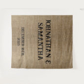 Personalisiertes Rustikales Hochzeitsband Wandteppich (Vorderseite (Horizontal))