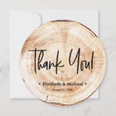 Personalisiertes rustikales Hochzeitsholz-Foto Einladung (Vorderseite)