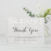 Personalisiertes rustikales Holz dankt Ihnen Dankeskarte (Stehend Vorderseite)