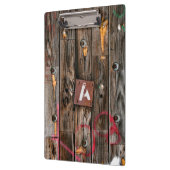 Personalisiertes Rustikales Holz Klemmbrett (Links)