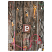 Personalisiertes Rustikales Holz Klemmbrett (Rückseite)