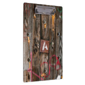 Personalisiertes Rustikales Holz Klemmbrett (Rechts)