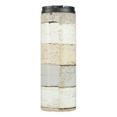 Personalisiertes rustikales Holz und Buchstabe Thermosbecher (Rückseite)