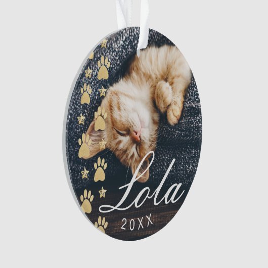 Personalisiertes rustikales hölzernes ornament (Vorderseite)