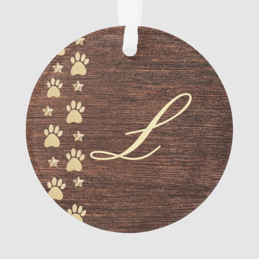 Personalisiertes rustikales hölzernes ornament (Rückseite)