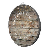 Personalisiertes Rustikales Holzfamilienhaus Dartscheibe (Vorderseite rechts)