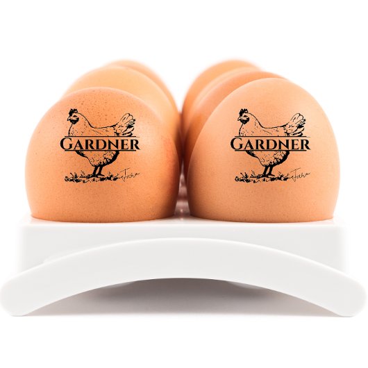 Personalisiertes Rustikales Hühneneier Gummistempel