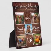 Personalisiertes Rustikales Hundeschema 5 Foto Fotoplatte (Seite)