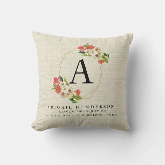 Personalisiertes rustikales kissen (Vorderseite)