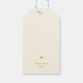 Personalisiertes rustikales, modernes Gold, Beerdi Geschenkanhänger (Rückseite)